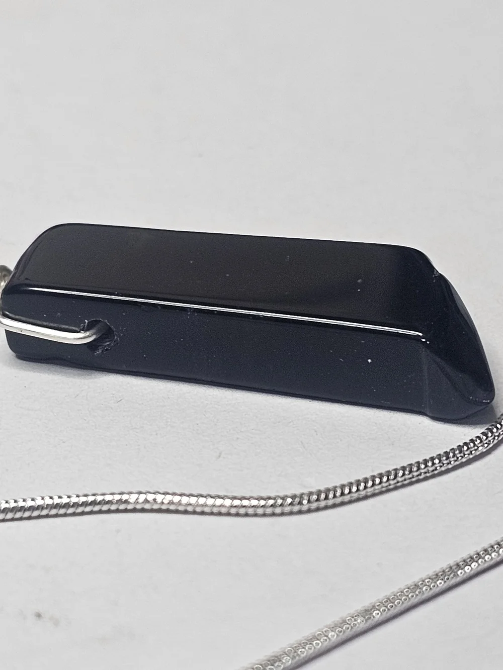 Black Obsidian Point Pendant Necklace